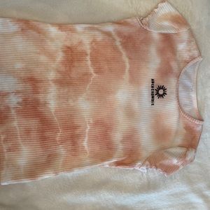 Pink and white Abercrombie tie dye shirt